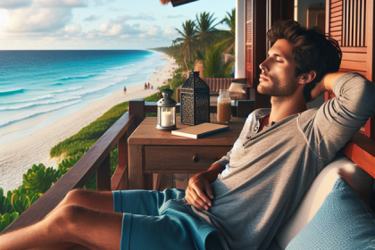 Hospedagem pé na areia com pôr do sol dourado em Manguinhos